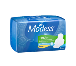 MODESS LONG WITH WINGS 8S
